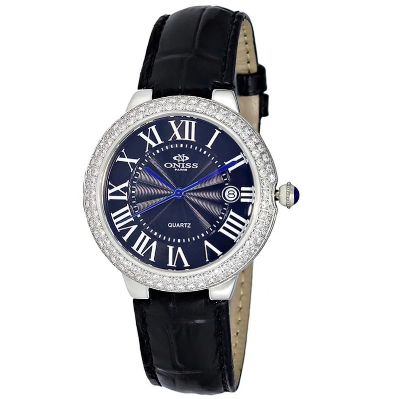Oniss Women's Glam Black Dial Watch - On3322-Lbk